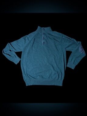 Teal Button-Neck Sweater